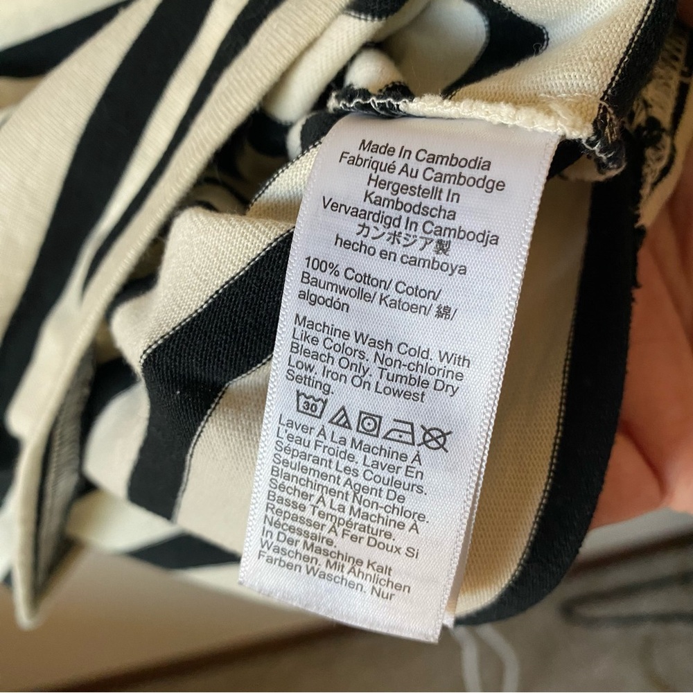 J. Crew Black and White Striped Blouse - Picture 6 of 9